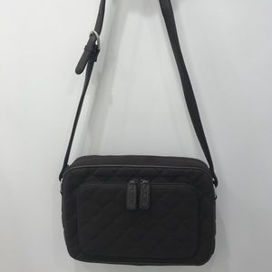 Talbots chocolate brown quilted purse